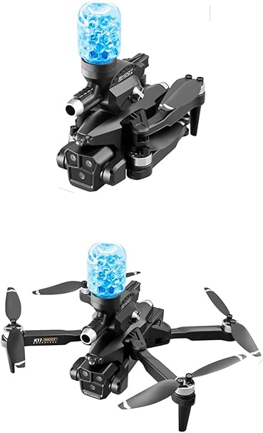 🔥 Dron Profesional 8K con Triple Cámara y Lanzador de Bolitas de Gel