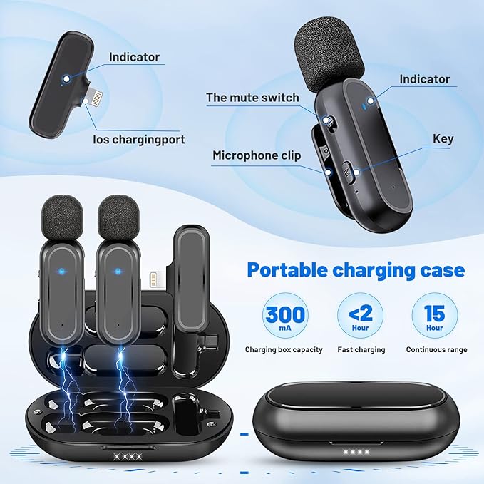 🎤 Micrófono Inalámbrico de Banda al Cuello: Audio Claro + Libertad Total