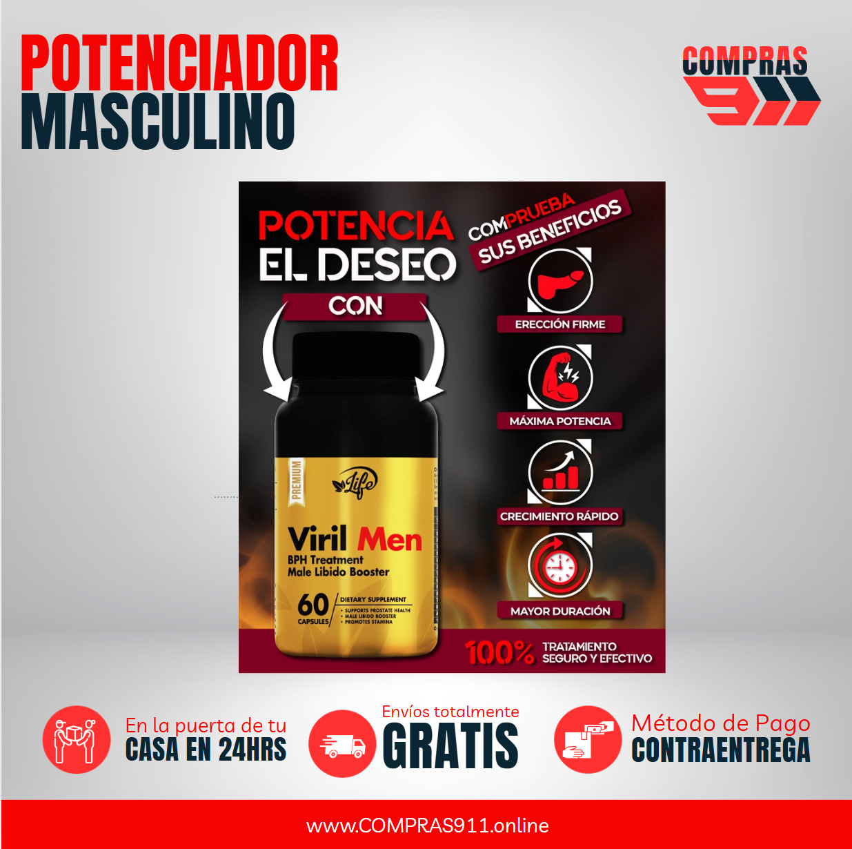 🧔‍♂️💥 ¡Recupera tu Potencia Natural con Viril Men!