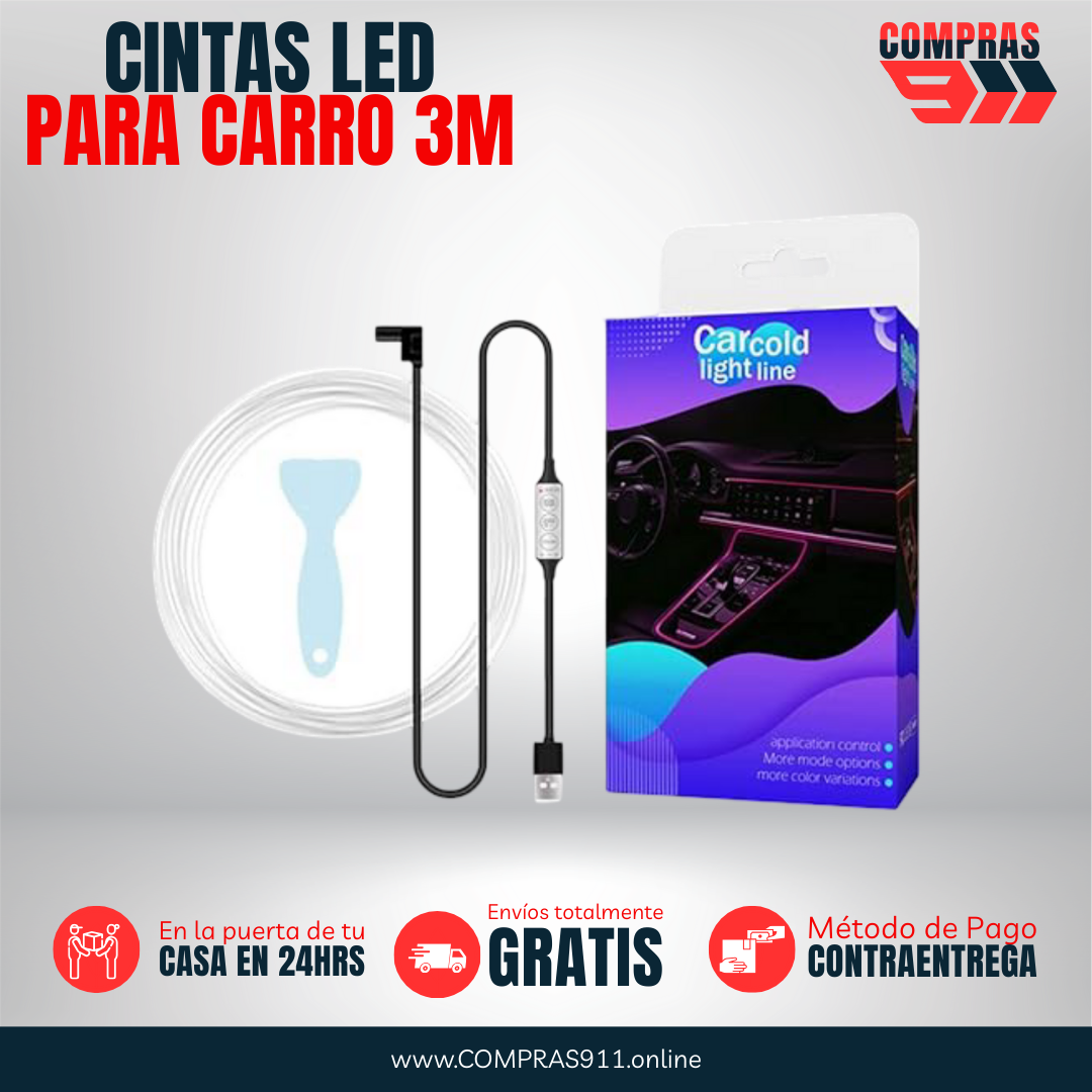 🚗✨ Ilumina tu auto con estilo: Luces LED interiores con App