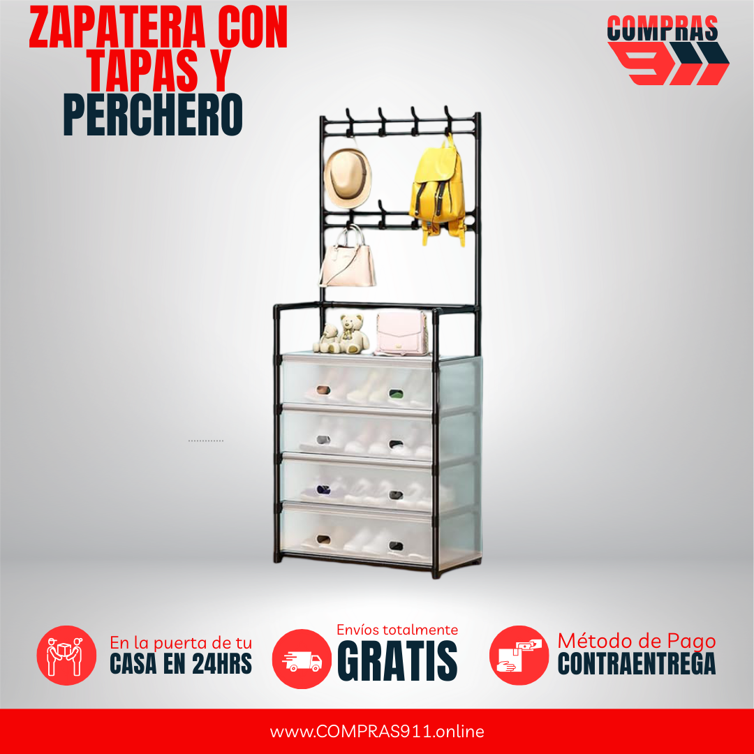 👟“Zapatero 5 niveles con ganchos – Orden y estilo en tu hogar”👟