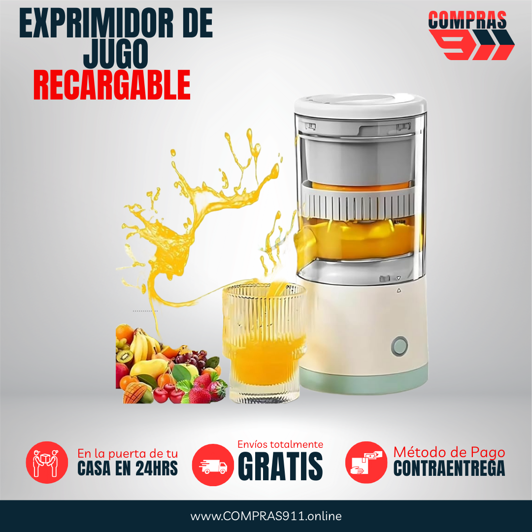 🍊 Exprimidor Eléctrico Portátil – Jugo fresco en segundos