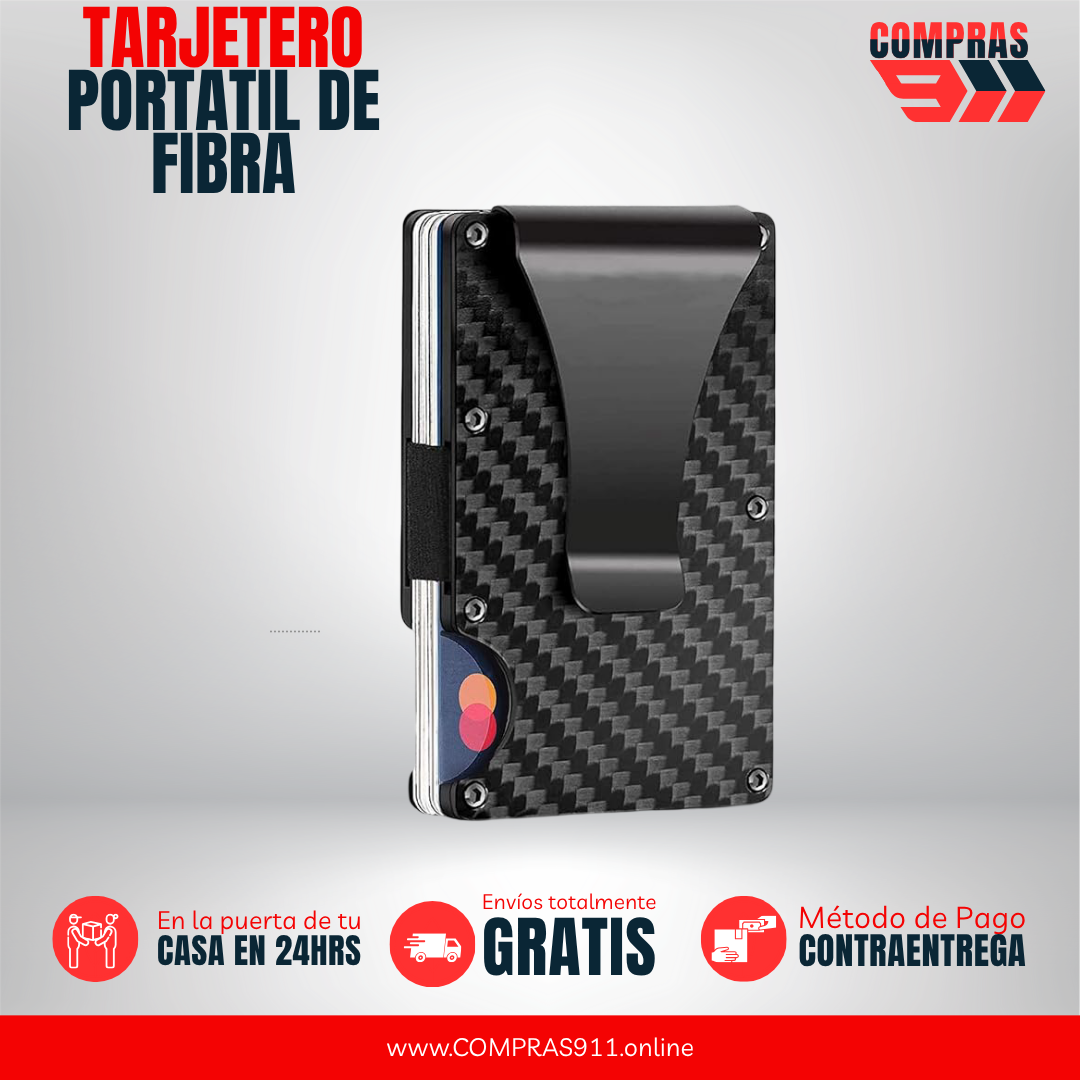 💳TARJETERO PORTATIL DE FIBRA🔒✨