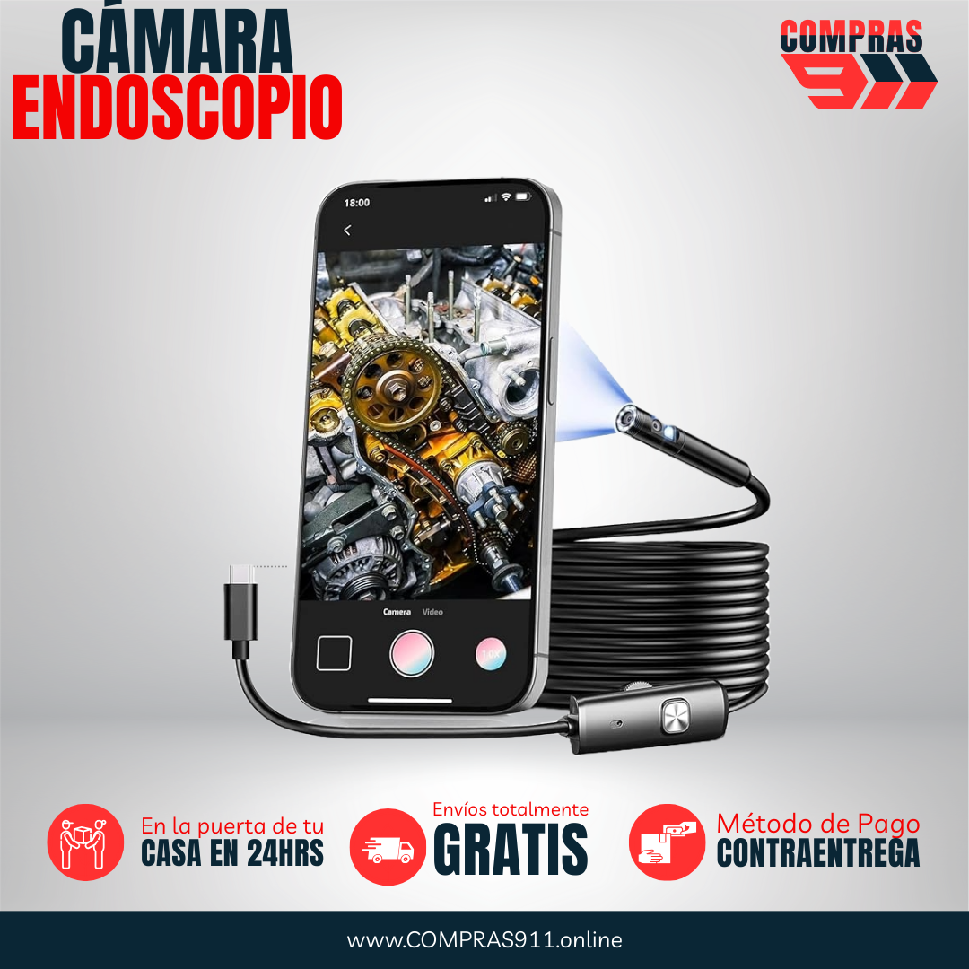 📸 Cámara Endoscópica HD 1920P – Mira lo invisible en segundos