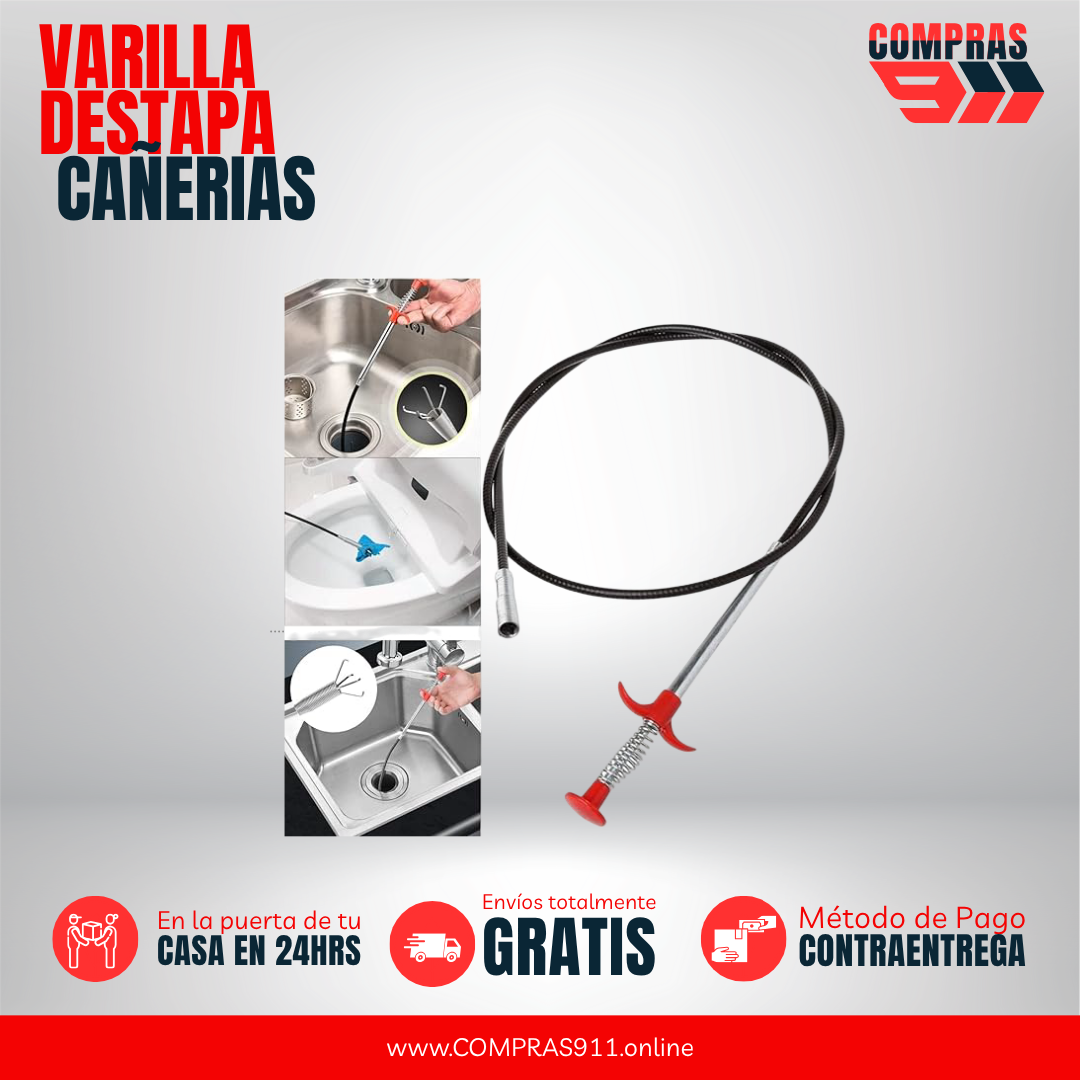 💧 Herramienta de Drenaje Profesional – Limpia Tuberías Sin Complicaciones 🚿
