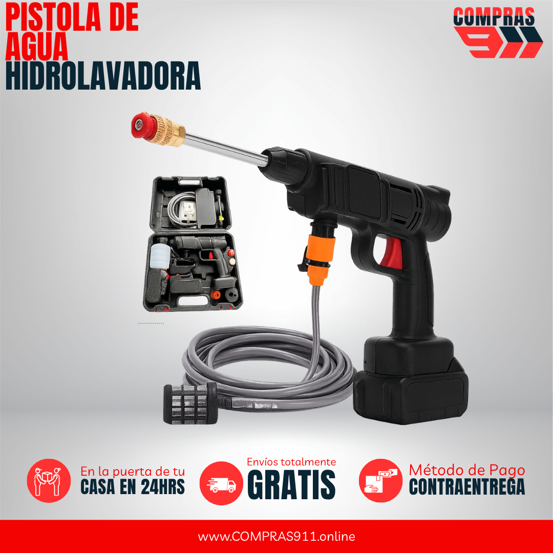 PISTOLA DE AGUA HIDROLAVADORA 48 V Y 24V 🚗 LAVA TODO CON UNA SOLA PISTOLA RECARGABLE.