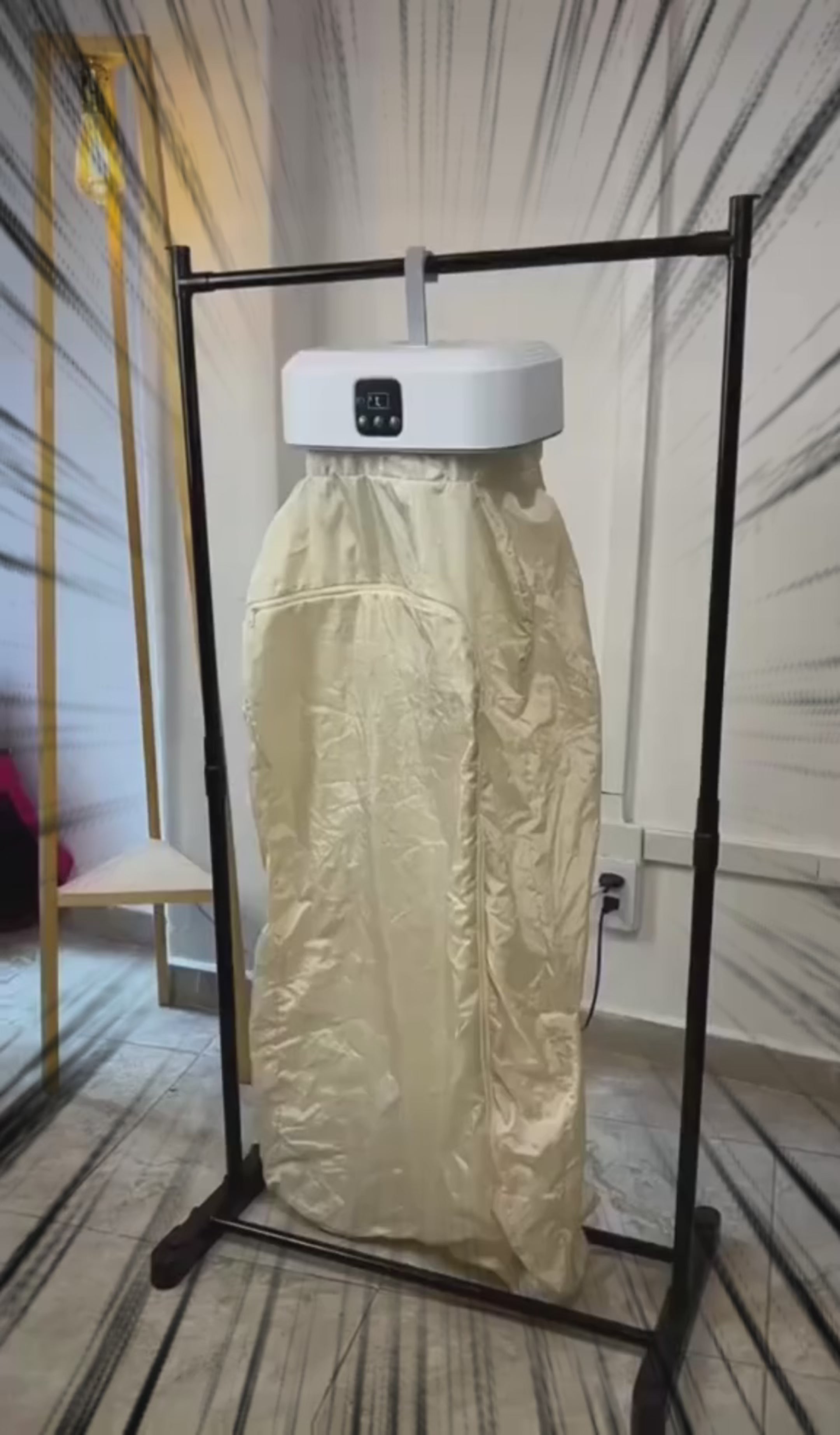 👚 Secadora Portátil 360° con Luz UV – Ropa seca sin sol, sin ruido y sin preocupaciones