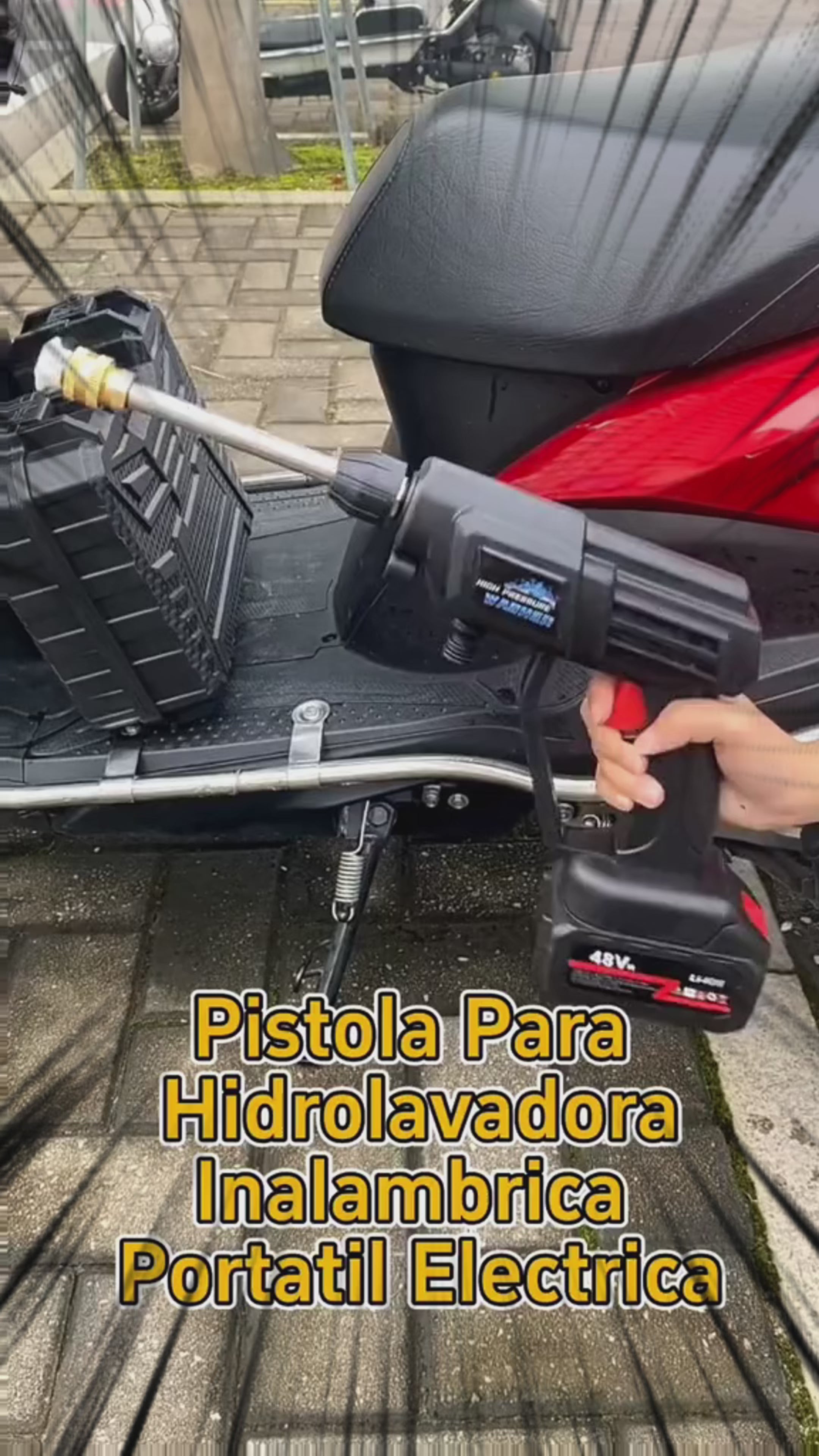 PISTOLA DE AGUA HIDROLAVADORA 48 V Y 24V 🚗 LAVA TODO CON UNA SOLA PISTOLA RECARGABLE.